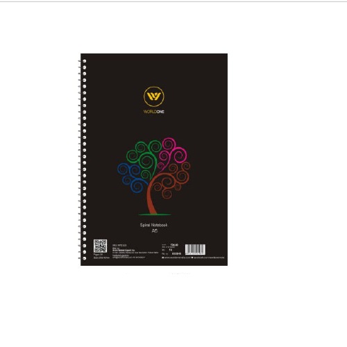 Worldone A5 Spiral Notebook - Rainbow WPE 1214 (50 Pages )